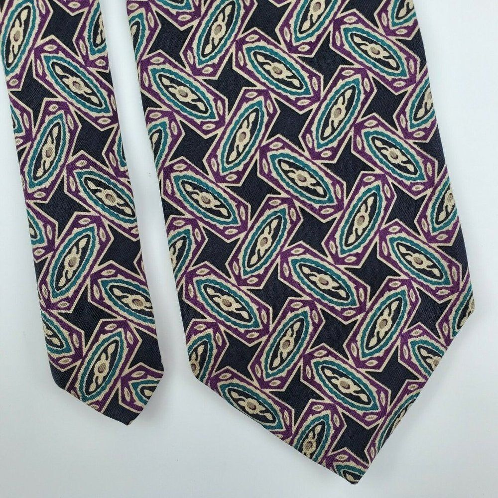 Robert Talbot Carmel Valley Black Silk Tie
